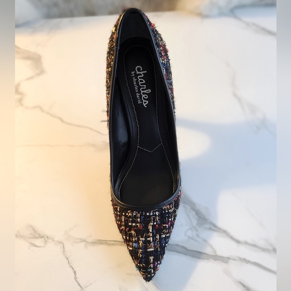 NWOT, CHARLES DAVID, MULTI-COLOR, POINT-TOE PUMPS, SZ 7.5 - Picture 2 of 15